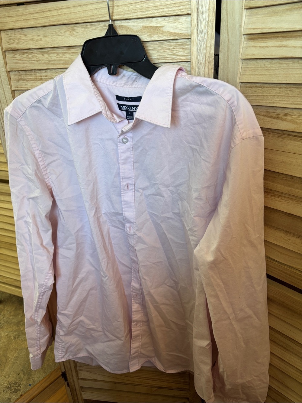 Men’s Light Pink Dress Shirt Large